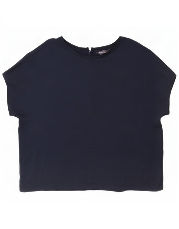 Marks & Spencer Womens Oversized Blouse Top UK 20 2XL Navy Blue