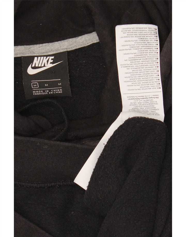 Nike Mens Graphic Hoodie Jumper Medium Black Cotton