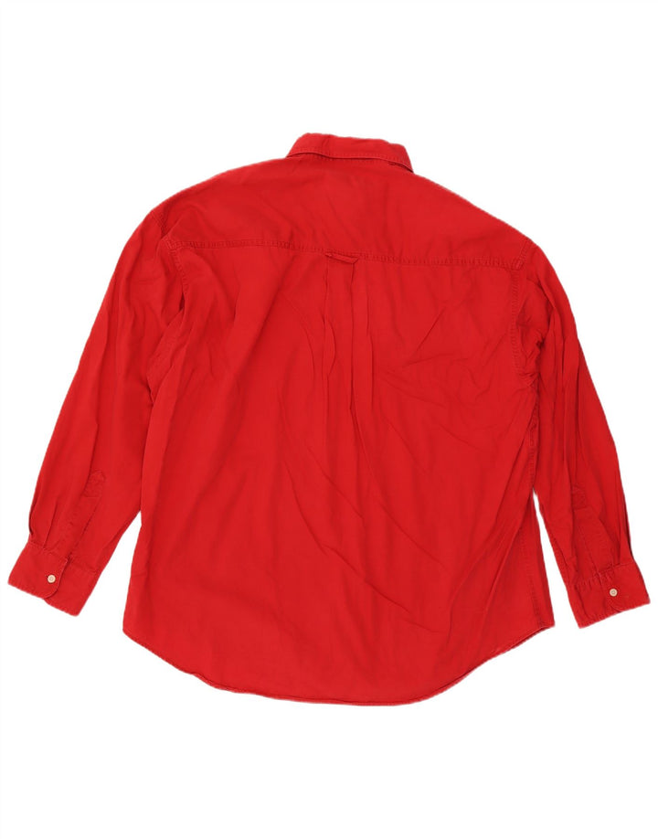 Chaps Ralph Lauren Mens Shirt XL Red Cotton