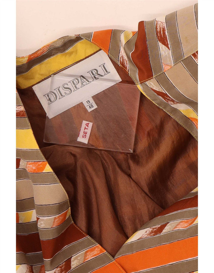 Vintage mujer 4 botones Blazer chaqueta IT 48 XL rayas multicolores