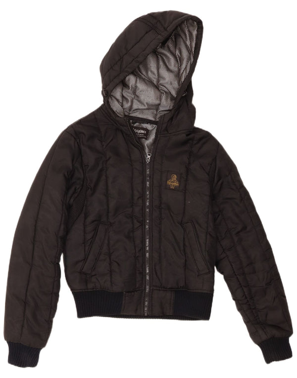 Refrigiwear Womens Hooded Padded Jacket UK 14 Medium Black Polyester