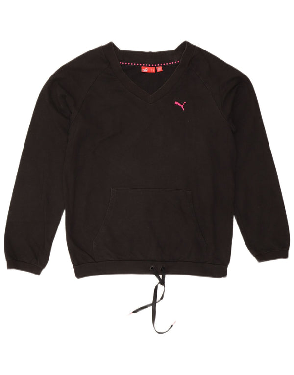 Puma Sweat-shirt surdimensionné pour femme UK 10 Petit coton noir