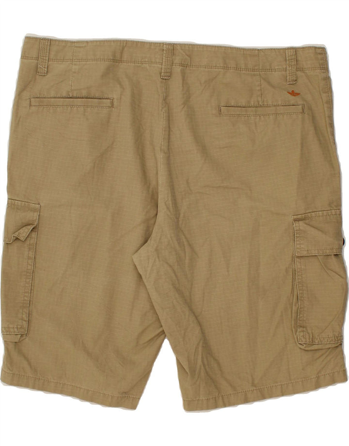 DOCKERS Mens Cargo Shorts W38 XL Beige Check Cotton Vintage Dockers and Second-Hand Dockers from Messina Hembry 