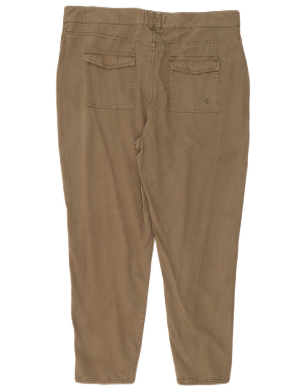 Pantaloni corti a vita alta da donna Fat Face UK 16 Large W36 L26 Khaki