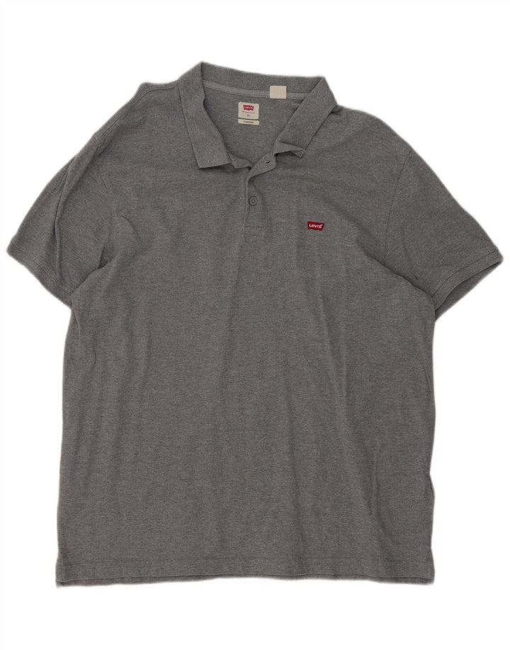 Levi's Mens Standard Polo Shirt XL Grey Cotton