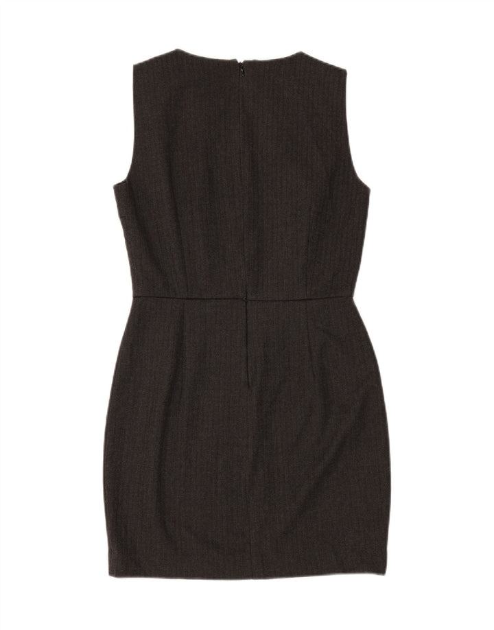 ZARA Womens Sleeveless Sheath Dress UK 12 Medium Grey Herringbone Vintage Zara and Second-Hand Zara from Messina Hembry 