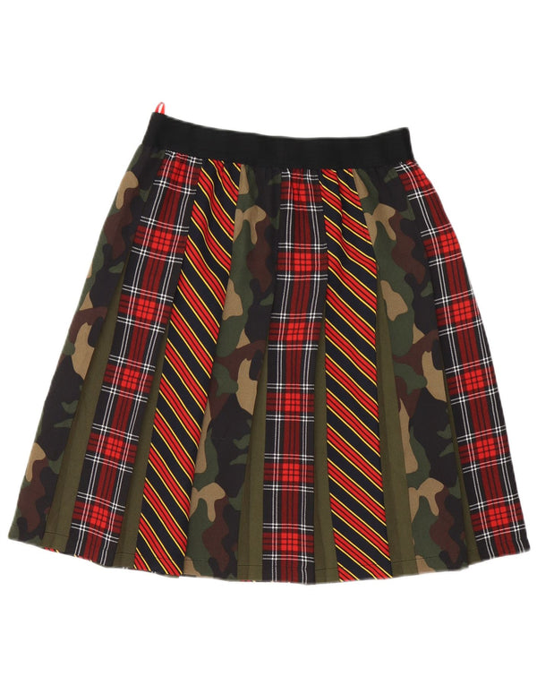 Benetton Femme Jupe Trapèze Small W26 Multicolore Camouflage Polyester