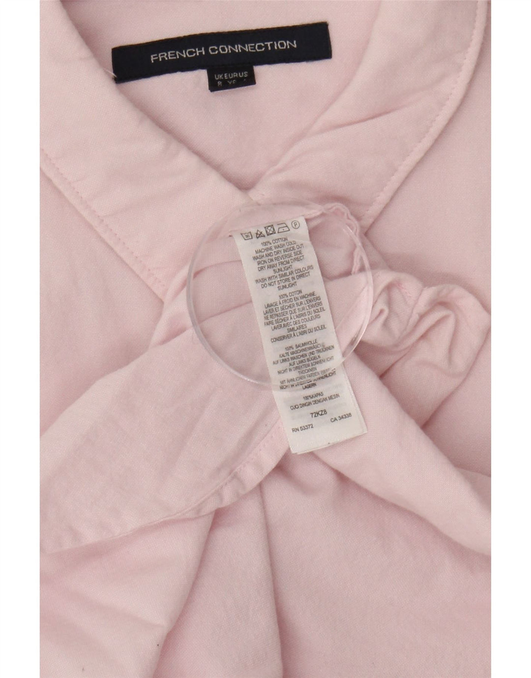 FRENCH CONNECTION Womens Shirt UK 8 Small  Pink Cotton Vintage French Connection and Second-Hand French Connection from Messina Hembry 