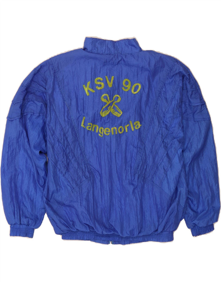 VINTAGE Mens Graphic Tracksuit Top Jacket Large Blue Nylon Vintage Vintage and Second-Hand Vintage from Messina Hembry 