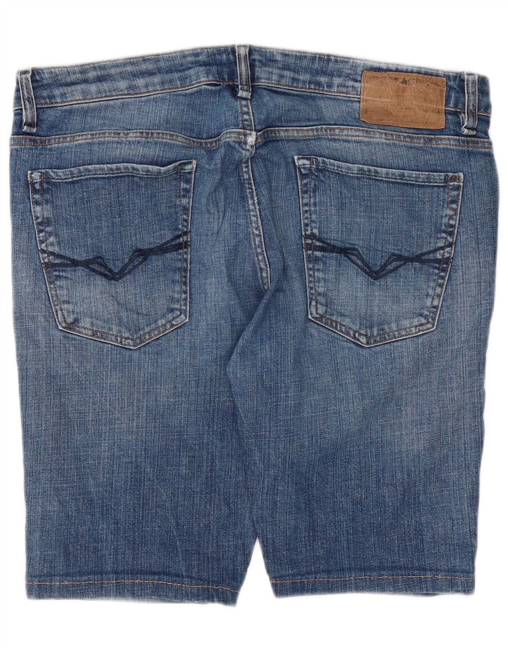 Pantaloncini di jeans da uomo Guess W36 grandi in cotone blu