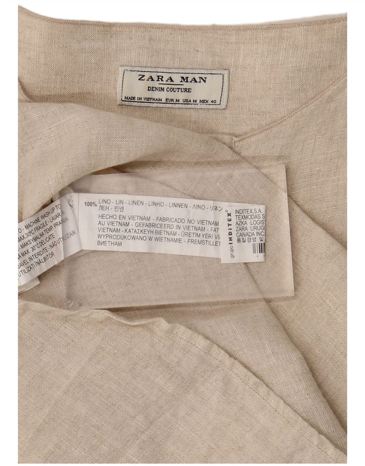 Zara Herre Pullover Shirt Medium Beige Linned