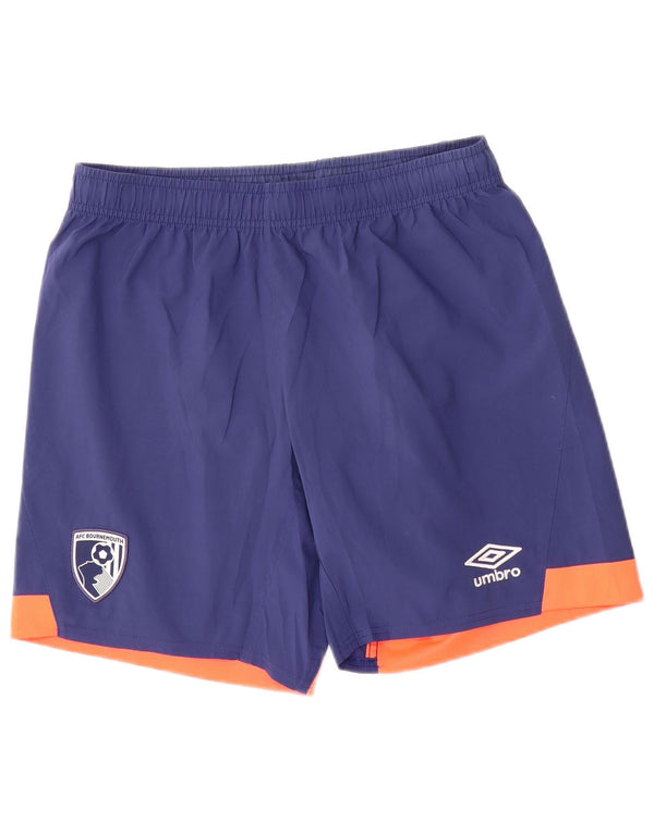 Umbro Mens AFC Bournemouth Sport Shorts Médio Azul Marinho Colorblock