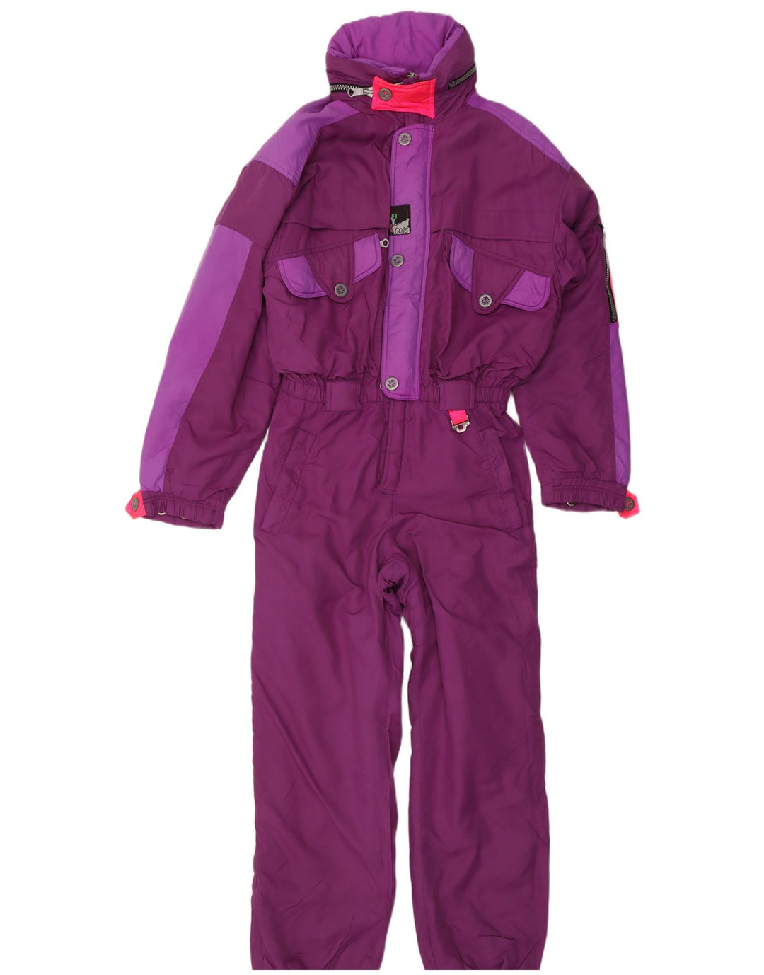 Colle Womens Ski Jumpsuit UK 12 Medium Purple Colourblock