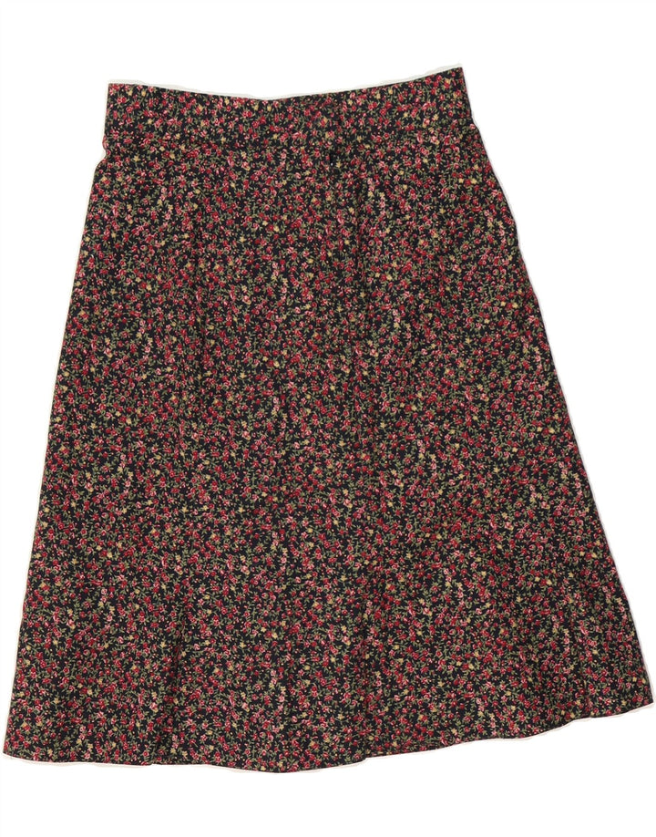 VINTAGE Womens A-Line Skirt W28 Medium  Multicoloured Floral Vintage Vintage and Second-Hand Vintage from Messina Hembry 