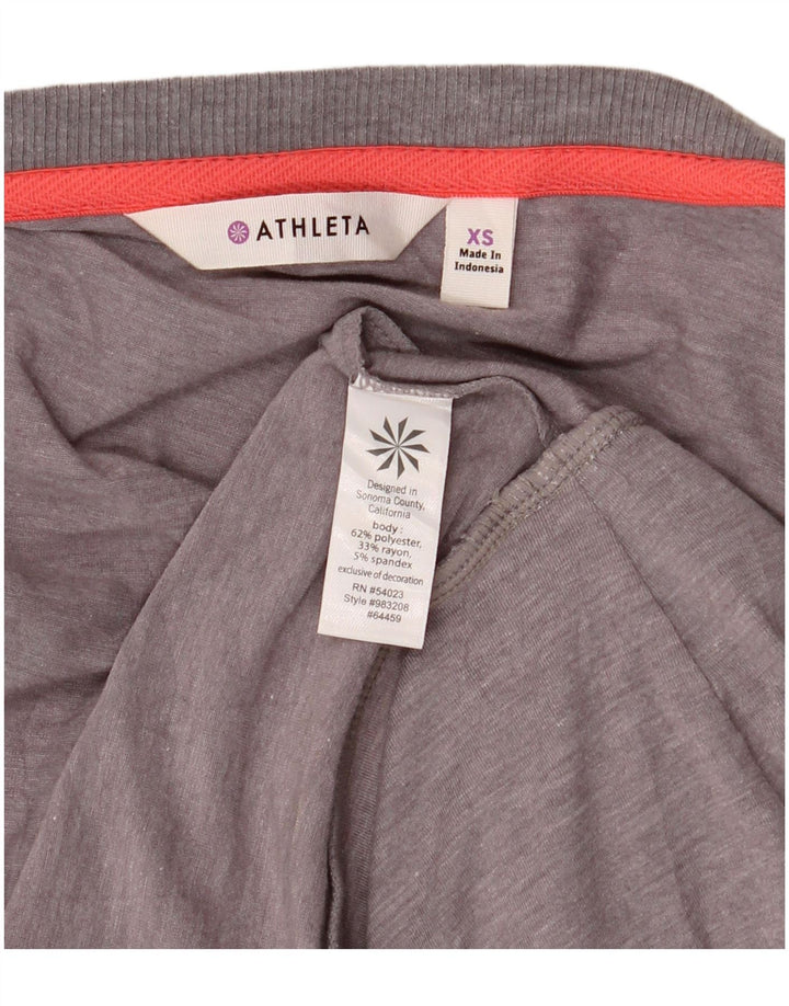 Athleta Womens Oversized Drop Waist Dress UK 6 XS Grå Polyester