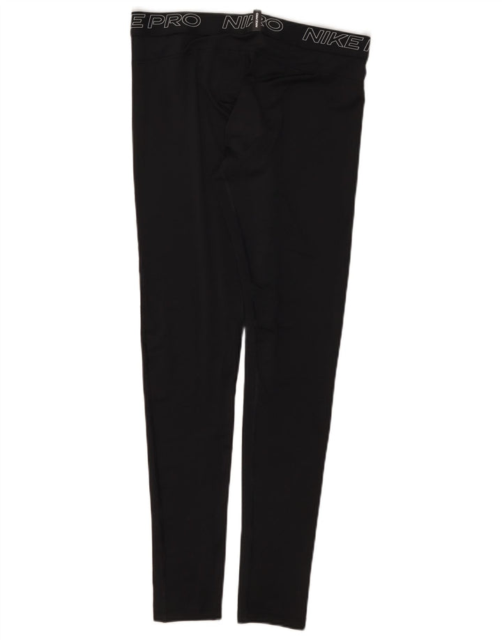 Nike Mens Dri Fit Graphic Leggings Large Black Polyester