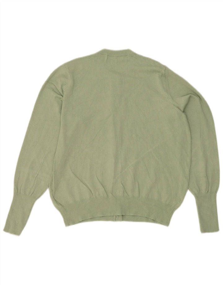 Marks & Spencer Womens Cardigan Sweater UK 14 Medium  Green Viscose