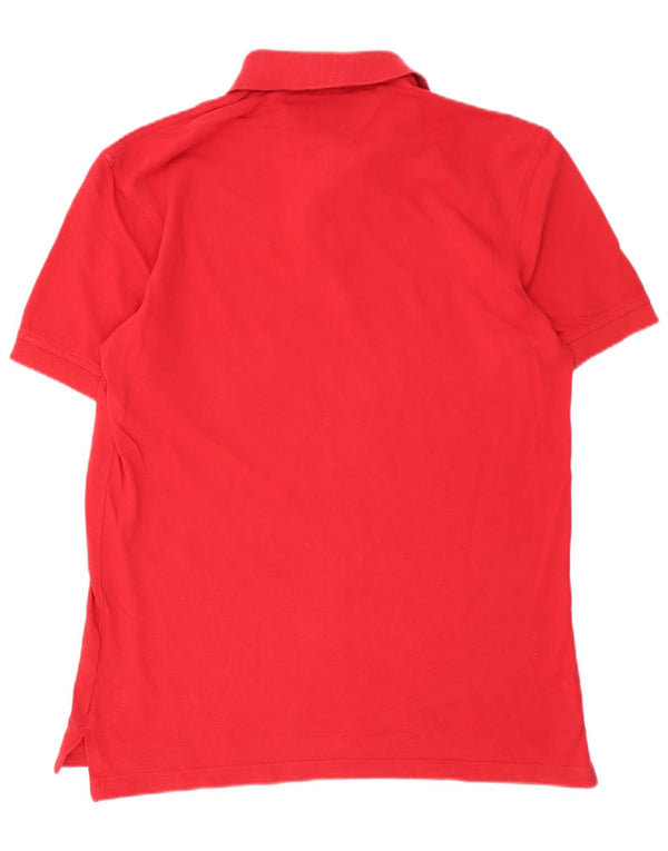 Polo da uomo Regular Fit Tommy Hilfiger Large in cotone rosso