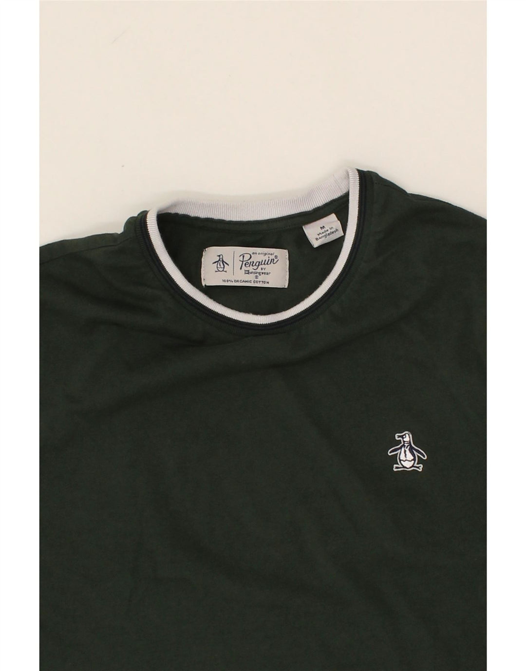 PENGUIN Mens T-Shirt Top Medium Green Cotton Vintage Penguin and Second-Hand Penguin from Messina Hembry 