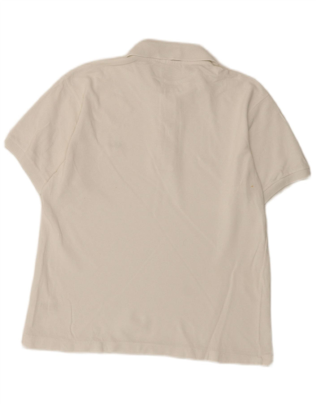 LACOSTE Mens Polo Shirt Size 3 Small White Cotton