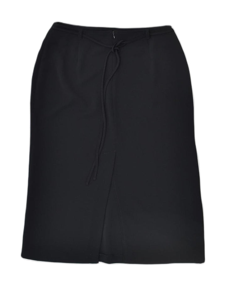 STEFANEL Womens Straight Skirt EU 38 Small W26 Black Polyester | Vintage | Thrift | Second-Hand | Used Clothing | Messina Hembry 