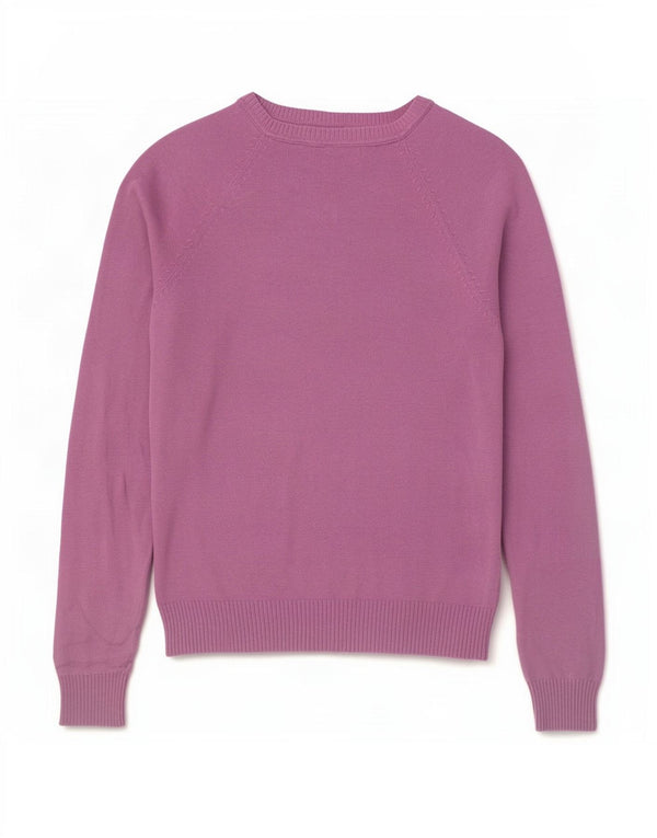 Maglione Zara da donna con scollo a V UK 10 piccolo cotone viola