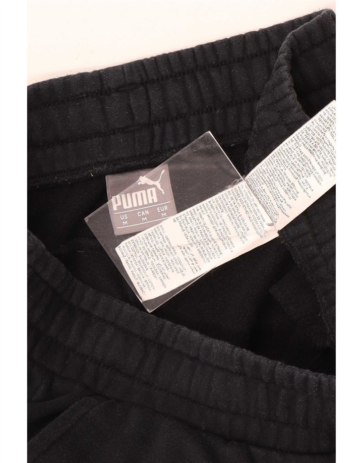 Puma Mens Tracksuit Trousers Joggers Medium Black Cotton