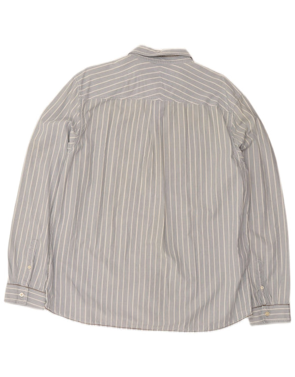 White Stuff Mens Classic Fit Shirt 2XL Blue Pinstripe Cotton