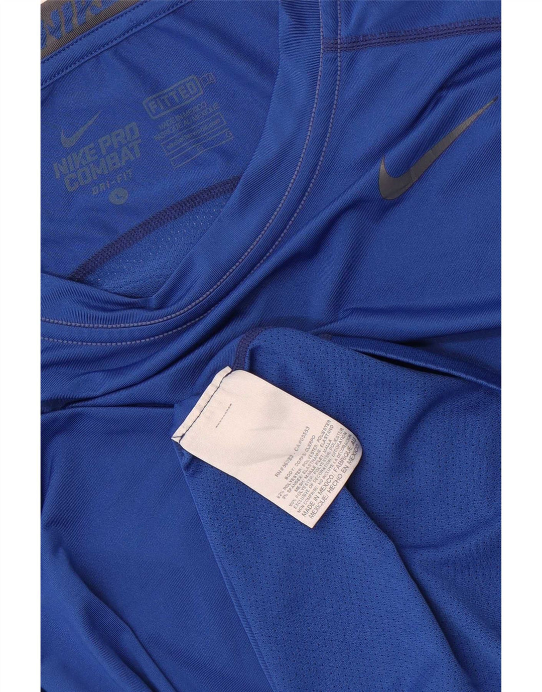 Męska koszulka Nike Dri Fit z długim rękawem, duży, niebieski poliester