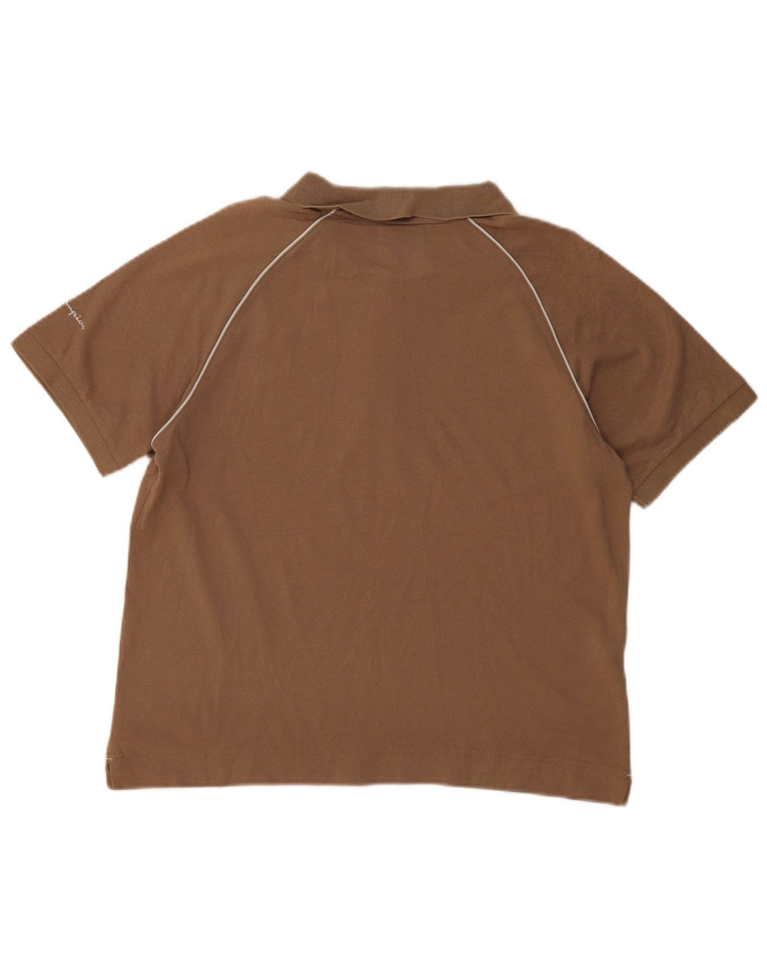 Champion Womens Polo Shirt UK 14 Medium Brown