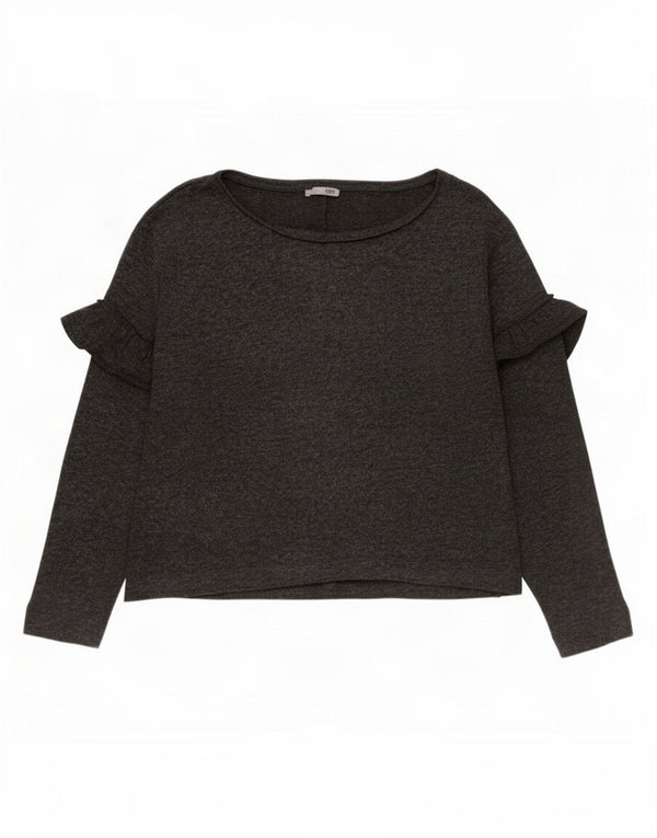 Zara γυναικείο τοπ μακρυμάνικο UK 14 Medium Grey