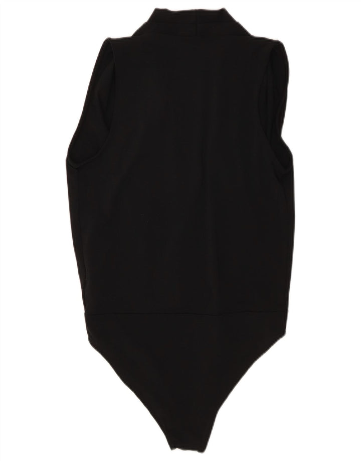 ZARA Trafaluc ærmeløs bodysuit til kvinder UK 10 Lille sort polyester