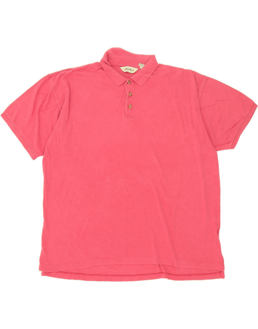 EDDIE BAUER Mens Polo Shirt XL Pink Cotton Vintage Eddie Bauer and Second-Hand Eddie Bauer from Messina Hembry 