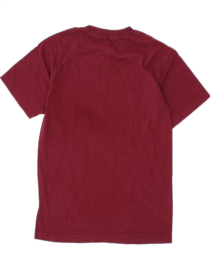 HURLEY Mens Graphic T-Shirt Top Small Maroon Vintage Hurley and Second-Hand Hurley from Messina Hembry 