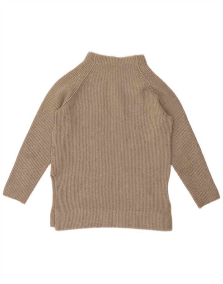 Maglione maglione da donna a collo alto Massimo Dutti UK 12 Lana beige medio