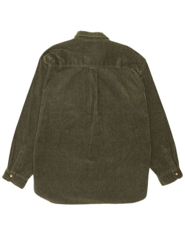 CLASSIC Camisa de pana para hombre UK 45/46 XL Algodón verde