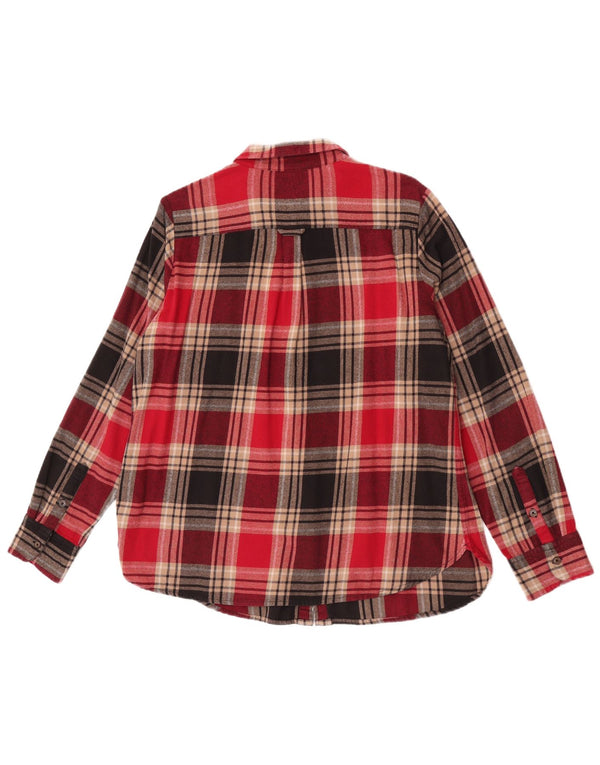 Fat Face Womens Flannel Shirt UK 16 Large Red Check Cotton