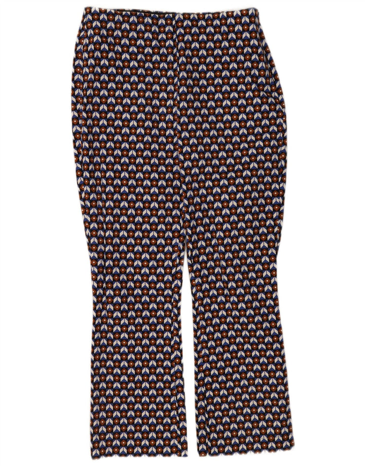 Zara Womens Cropped Trousers Medium W28 L26 Multicolored Geometric