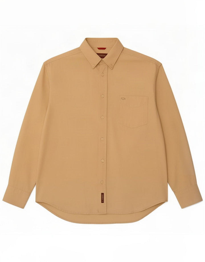 Carrera Mens Shirt Large Beige Cotton