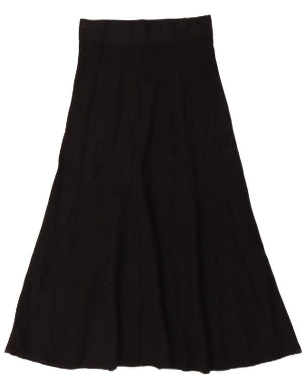 Gonna a trapezio a vita alta da donna Marks & Spencer UK 10 piccola W26 nera