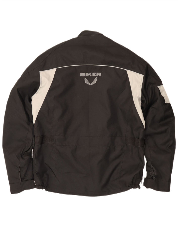 Biker Herre Biker Racer Jakke Str. 50 Medium Sort Colourblock Polyester