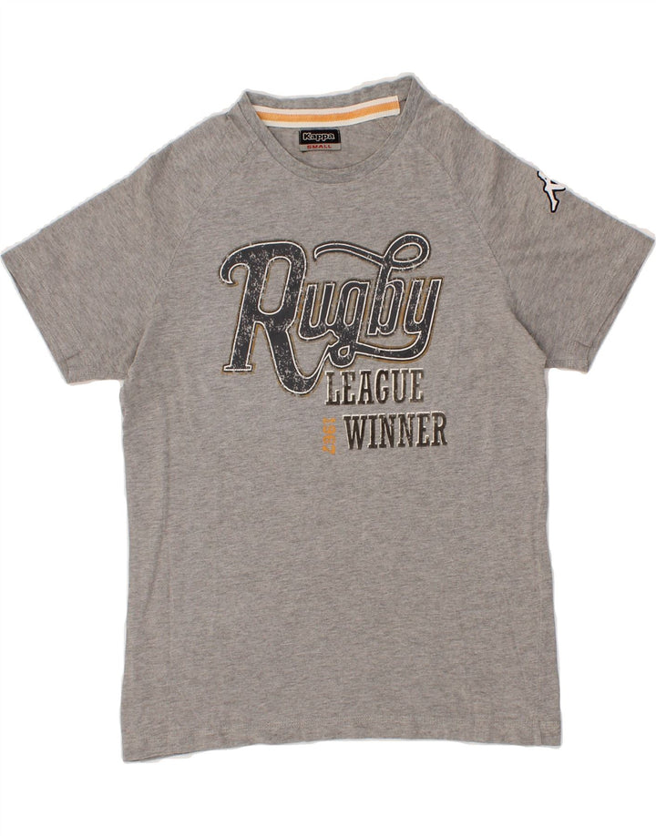 KAPPA Mens Graphic T-Shirt Top Small Grey Vintage Kappa and Second-Hand Kappa from Messina Hembry 