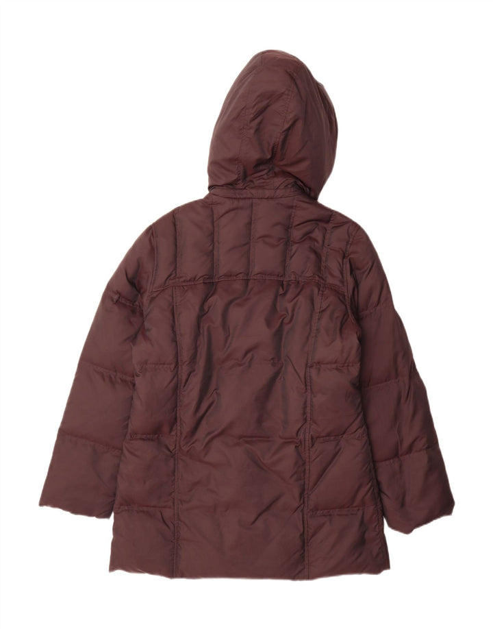 Fila Dame Hætte Polstret Frakke UK 14 Medium Brun Polyamid