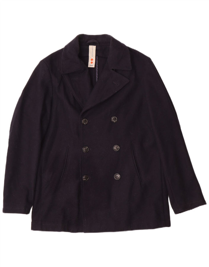Cappotto da marinaio da uomo Slam UK 42 XL Lana blu navy