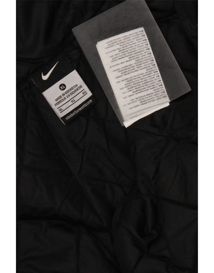 Nike Mens Hooded Windbreaker Jacket UK 42 XL Black Polyester