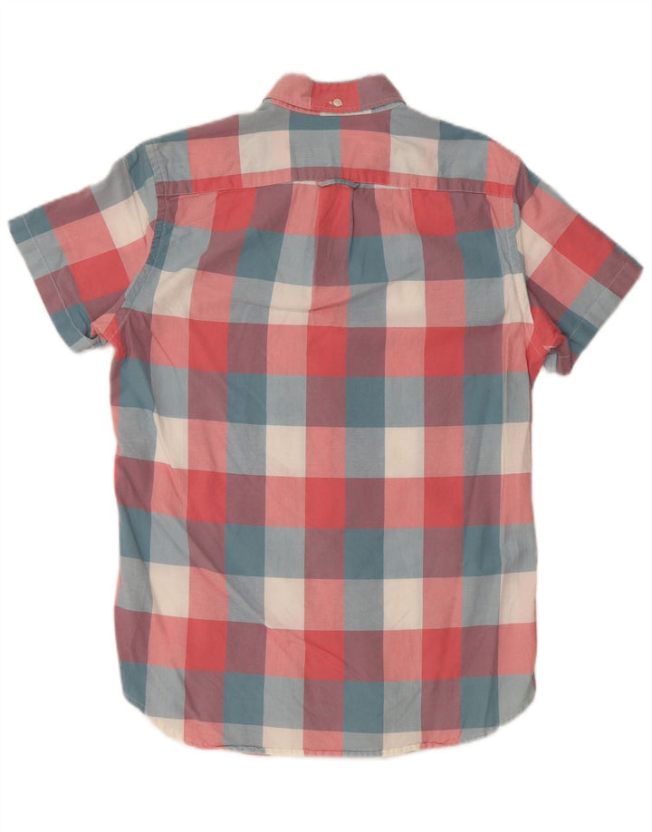 J. CREW Mens Short Sleeve Shirt XS Multicoloured Check Cotton