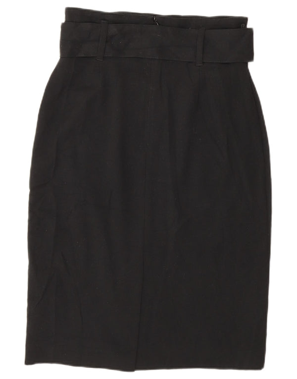 Marks & Spencer Womens Petite Bleistiftrock UK 6 XS W26 Schwarz Polyester