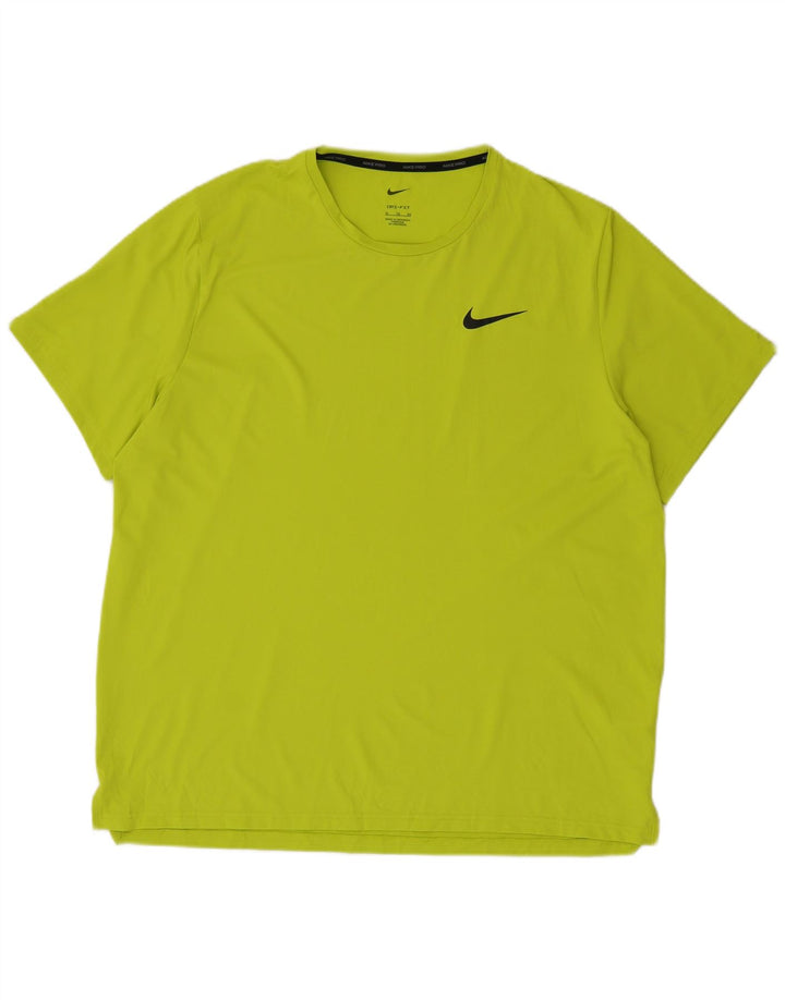Nike Herre Dri Fit T-Shirt Top XL Grøn Polyester