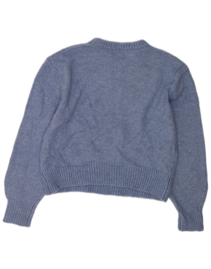 Maglione maglione girocollo oversize da donna Marks & Spencer UK 14 Blu medio