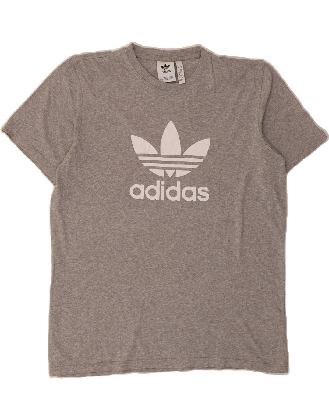 ADIDAS Mens Graphic T-Shirt Top Medium Grey Cotton Vintage Adidas and Second-Hand Adidas from Messina Hembry 
